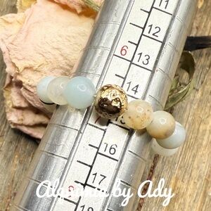 Larimar beaded ring band